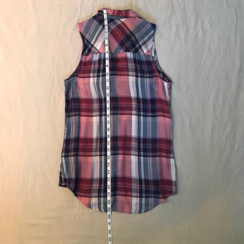 Rock ✊🏽& Republic 🇺🇸button up flannel tank top - Picture 5 of 5